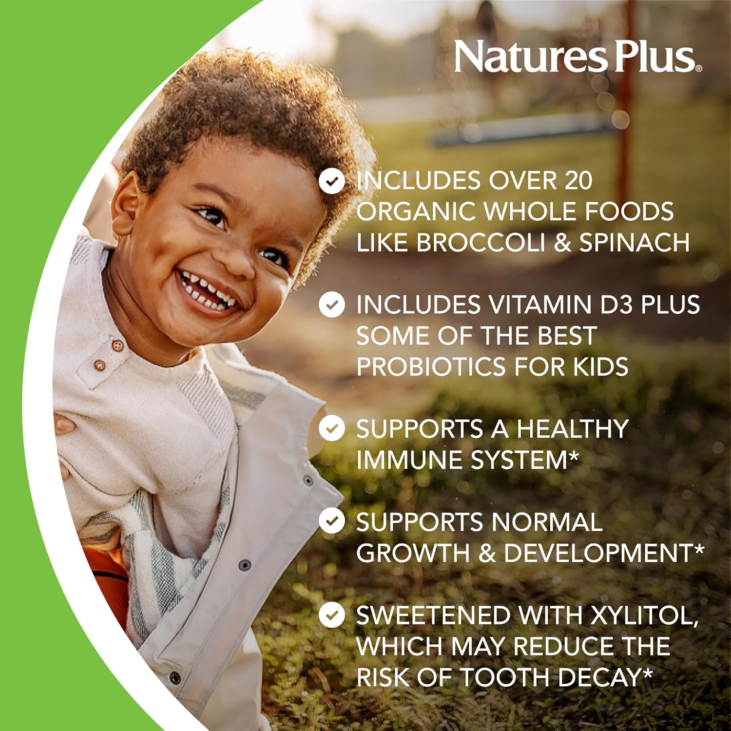 Natures Plus Animal Parade Gold Children's Liquid Multivitamin - 32 fl oz - Natural Tropical Berry Flavor - Gluten-Free, Vegan - 64 Servings