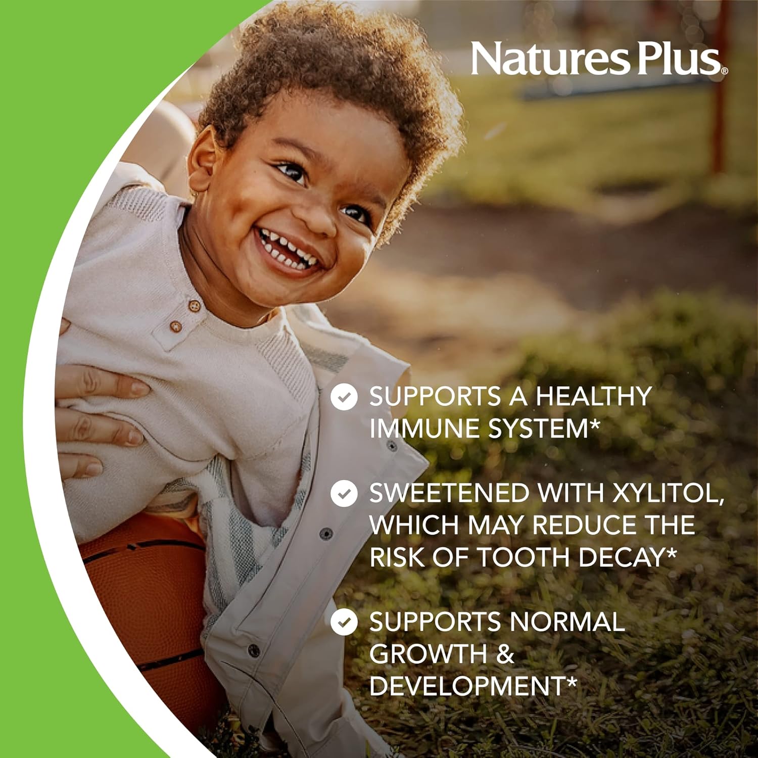 Natures Plus Animal Parade Gold Children's Multivitamin, Grape Flavor - 120 Chewable Tablets - Vegan & Gluten Free - 60 Servings