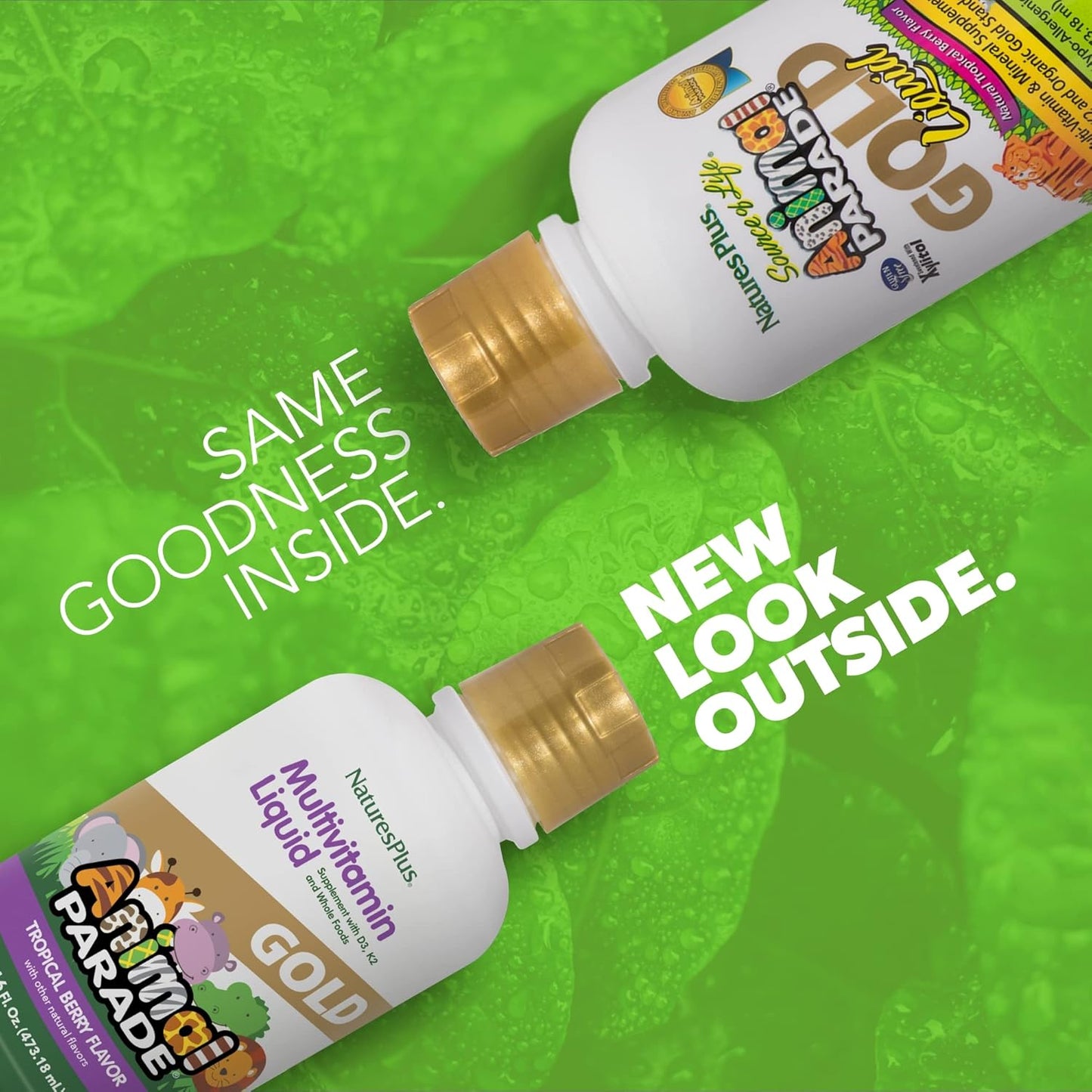 Natures Plus Animal Parade Liquid Gold - 16 Fl Oz, Natural Multivitamin for Kids