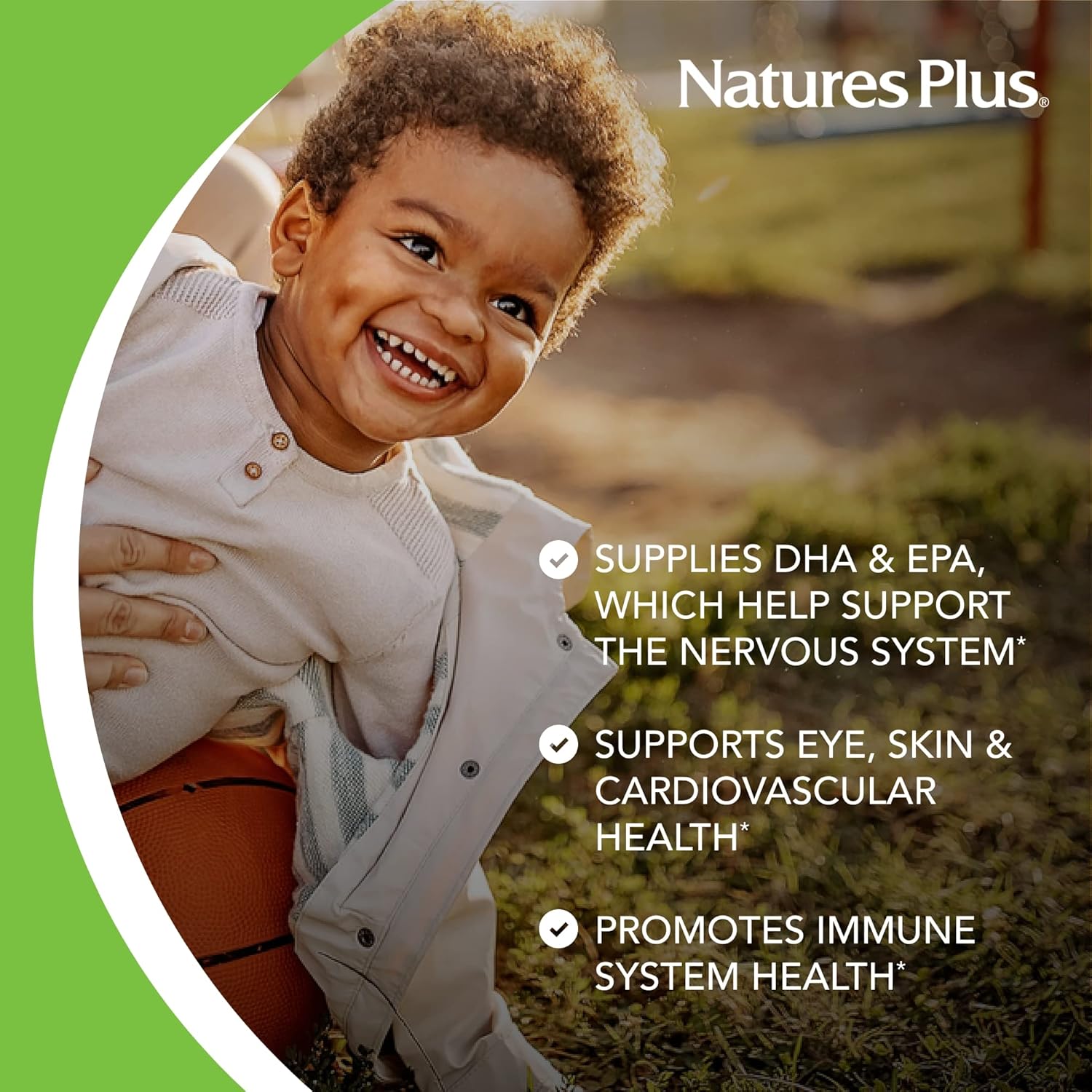 Natures Plus Animal Parade Omega 3/6/9 Junior Softgels - Lemon Flavor - Supports Children's Health - Non-GMO & Gluten Free - 45 Servings
