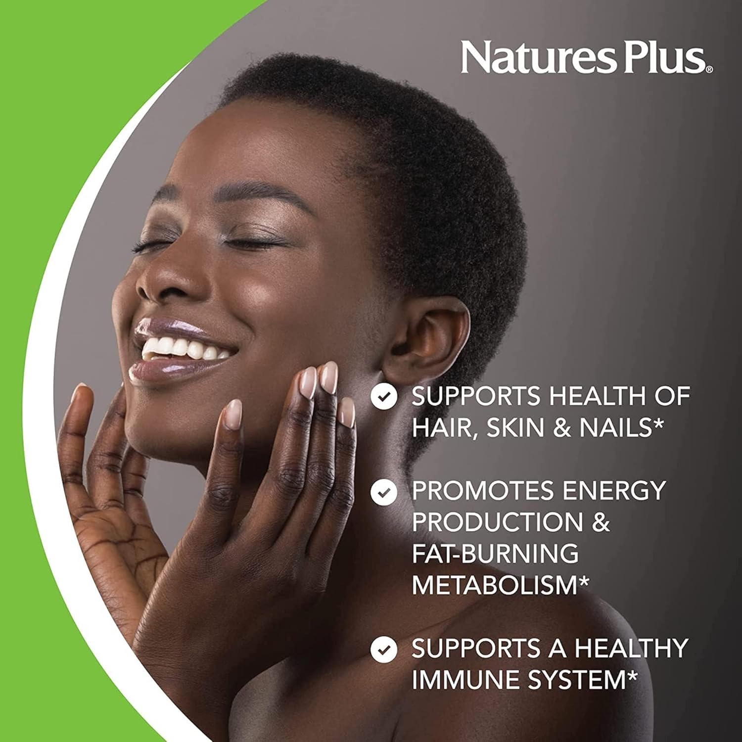 Natures Plus Biotin 10mg Supplement - 90 Tablets for Hair, Skin, and Nail Health