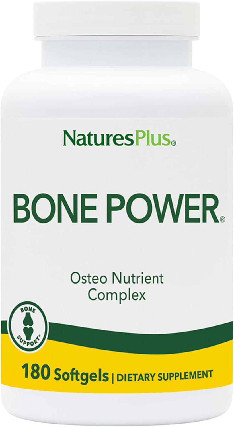 Natures Plus Bone Power with Boron - 1000 mg Calcium Softgels for Bone & Joint Support - Liquid Calcium Supplement for Maximum Absorption - Milk & Gluten-Free
