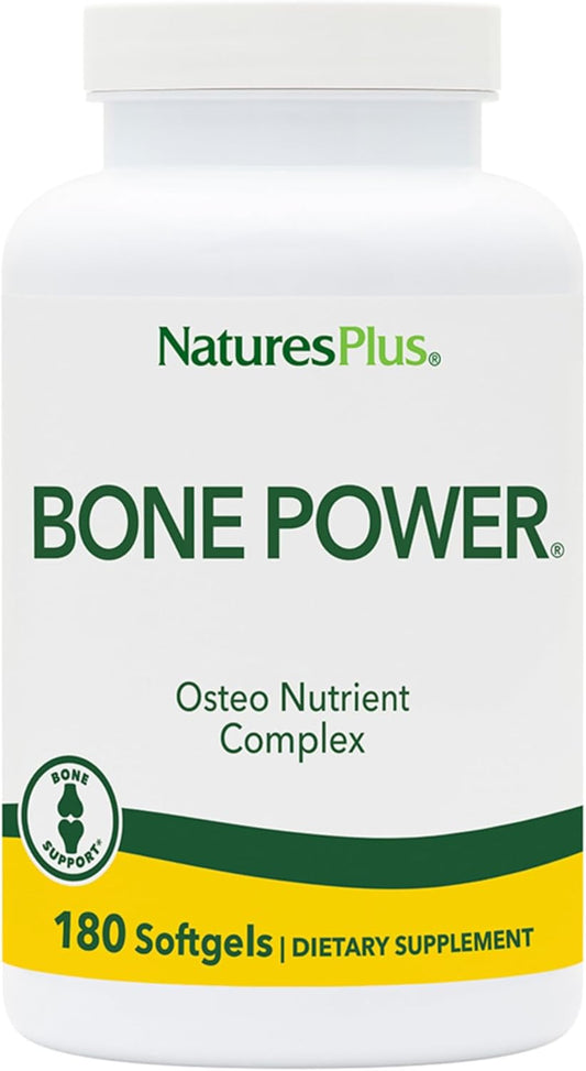 Natures Plus Bone Power with Boron - 1000 mg Calcium Softgels for Bone & Joint Support - Liquid Calcium Supplement for Maximum Absorption - Milk & Gluten-Free