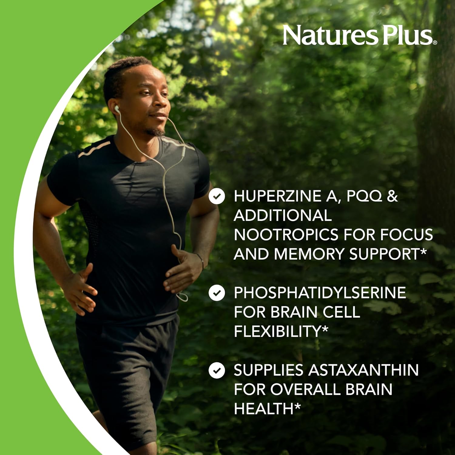 Natures Plus BrainCeutix Ginkgo Plus Memory and Focus Supplement, 90 Capsules