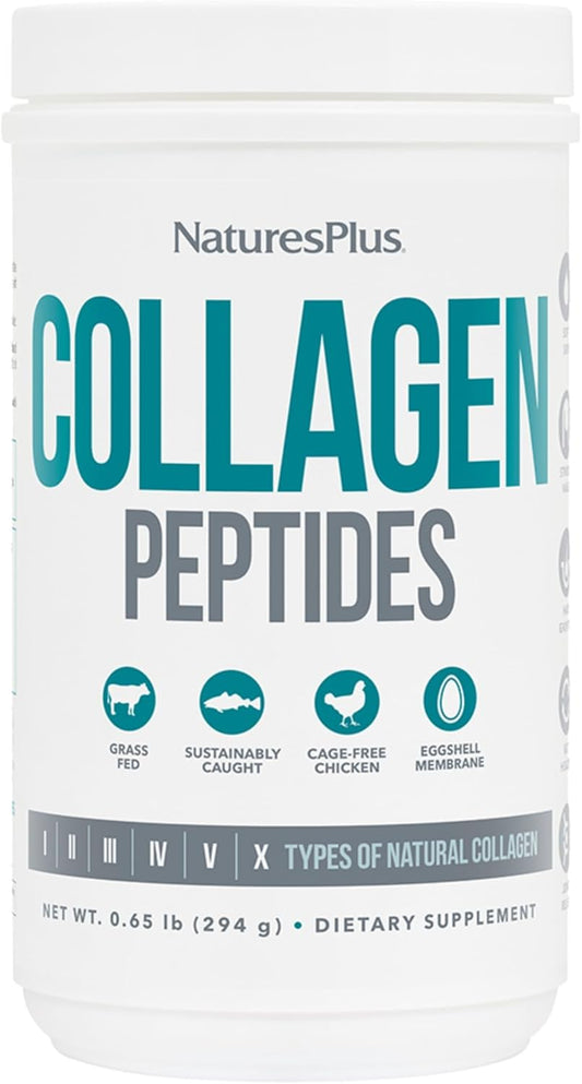 Natures Plus Collagen Peptides Powder Pack - Hair, Skin, Nail & Joint Health - Immune Support - Non-GMO, Gluten Free - 56 Servings