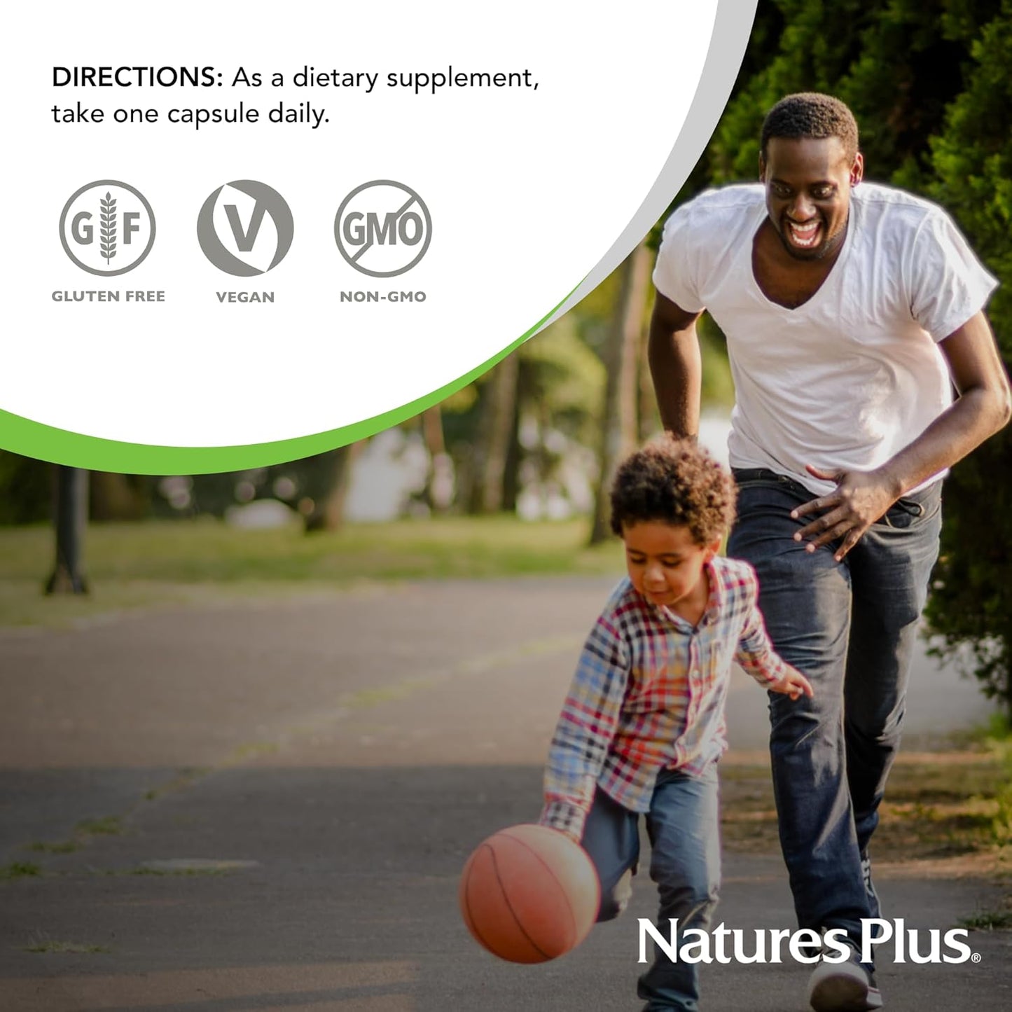 Natures Plus Garden Folate Capsules - 60 Vegan Caps - Certified Organic - 100% DV Per Serving