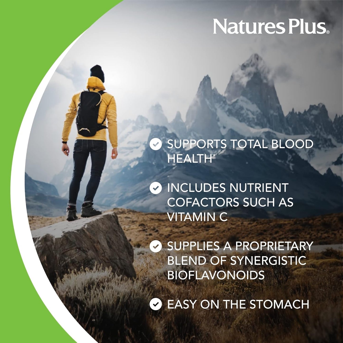 Natures Plus Hema-Plex Iron 85mg - 30 Slow-Release Tablets - Vitamin C & Bioflavonoids - Non GMO, Vegetarian & Gluten Free