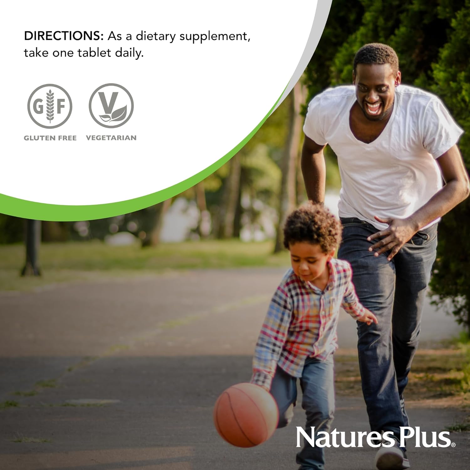 Natures Plus Mega-Complex Sustained Release B Complex Vitamin C Supplement 60 Vegetarian Tablets Chamomile Herbs Natural Gluten-Free