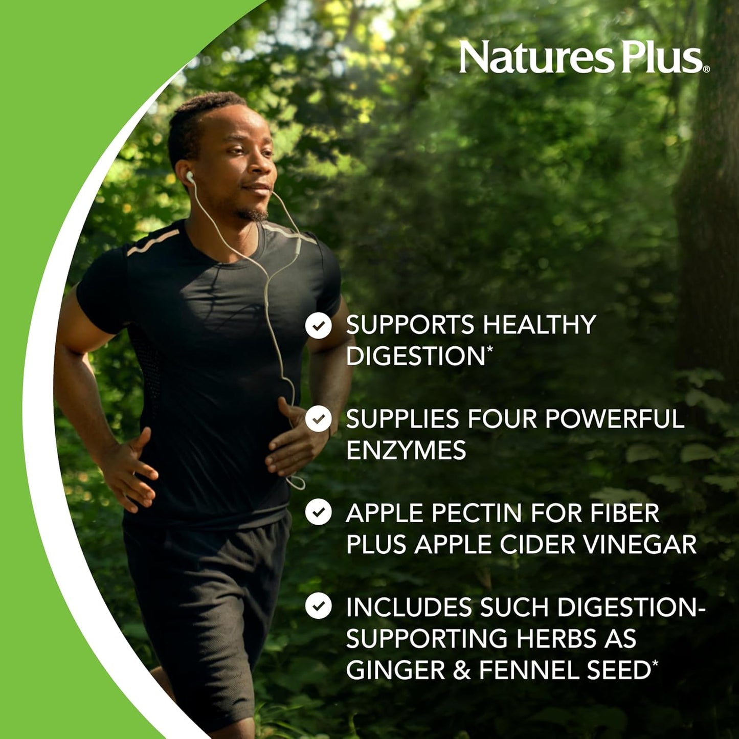 Natures Plus Nutri Zyme Chewable Tablets - Peppermint Flavor, Vegetarian Enzyme Supplement with Bromelain & Papain - Gluten-Free Digestive Aid - 90 Tablets