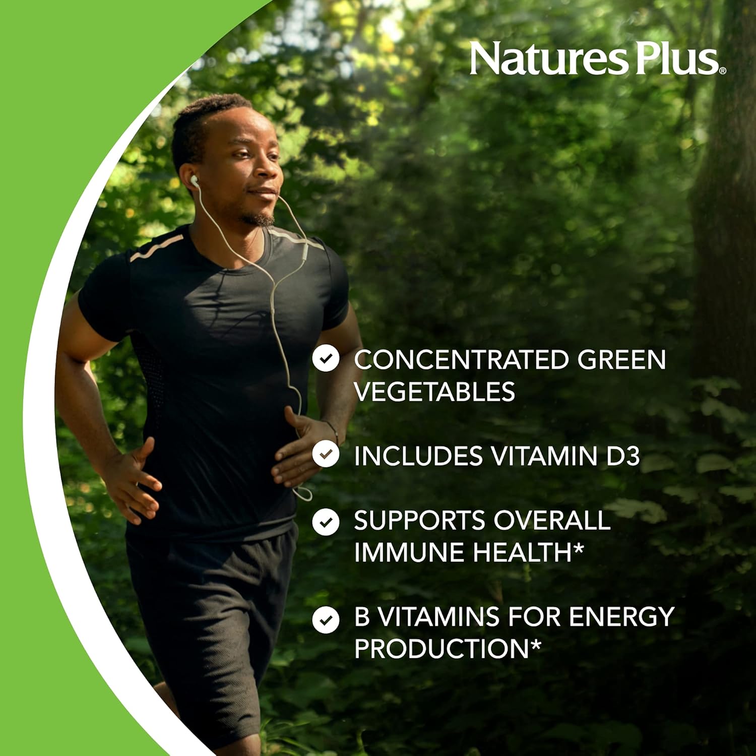 Natures Plus Power Teen Multivitamin - 180 Vegetarian Tablets - Minerals & Whole Foods for Mental Focus and Energy Boost - Gluten-Free - 90 Servings