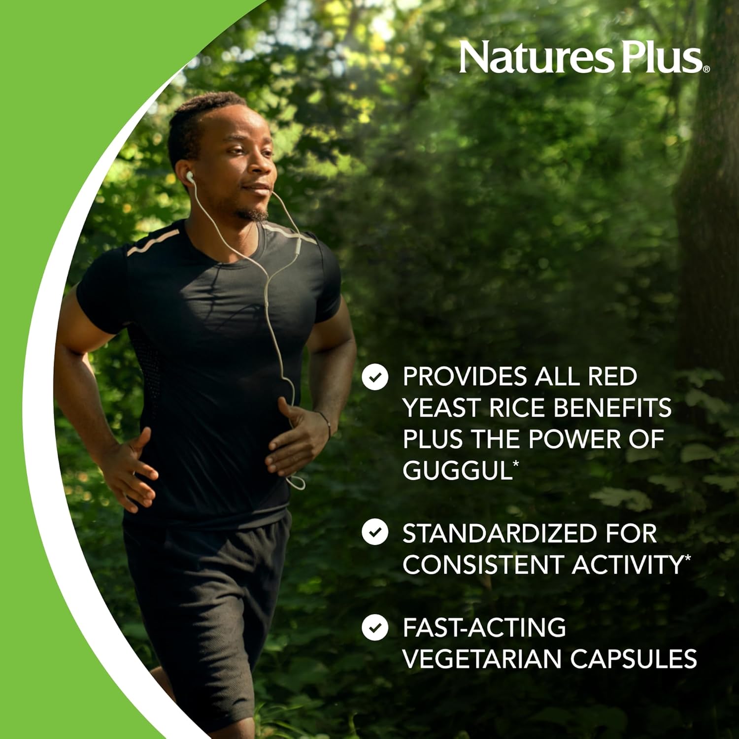 Natures Plus Red Yeast Rice Gugulipid Capsules - 450mg, 120 Count - Heart Health & Cholesterol Support Supplement - Vegan & Gluten-Free