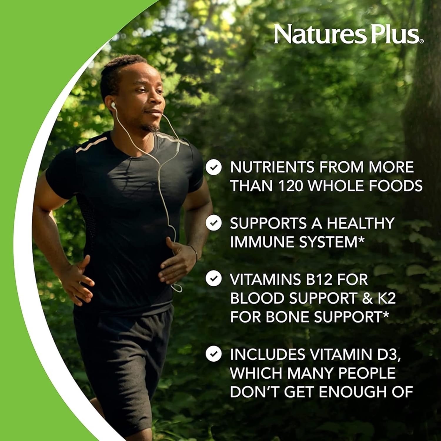 Natures Plus Source of Life Gold Multivitamin Capsules - 90 Vegetarian Capsules with Whole Foods - Supports Blood, Bone, Immune System - Gluten Free - 30 Servings