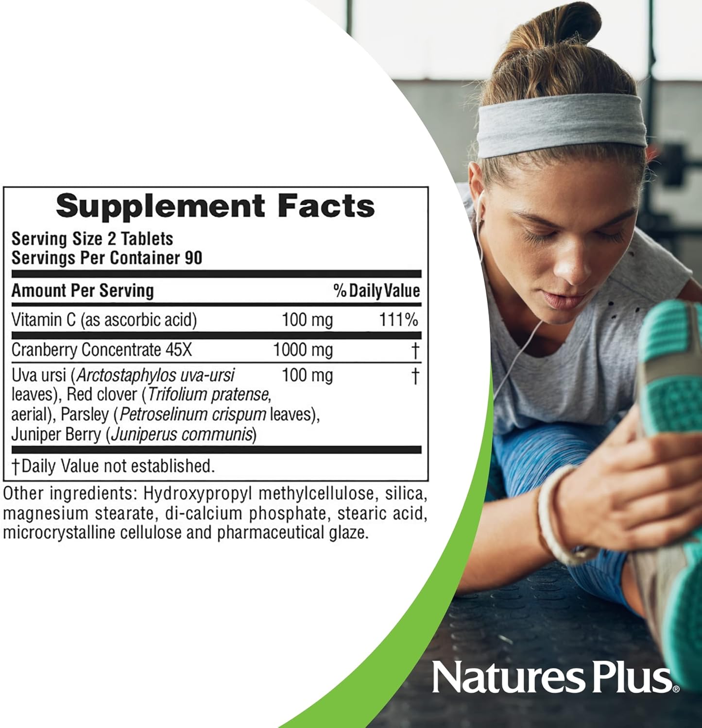 Natures Plus Ultra Cranberry 1000 - 1000mg Sustained Release Tablets - Supports Urinary Tract Health - 180 Vegetarian Tablets