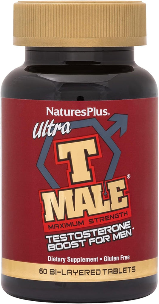 Natures Plus Ultra T-Male Extended Release Bi-Layer Tablets, 60 Count - Natural Testosterone Support