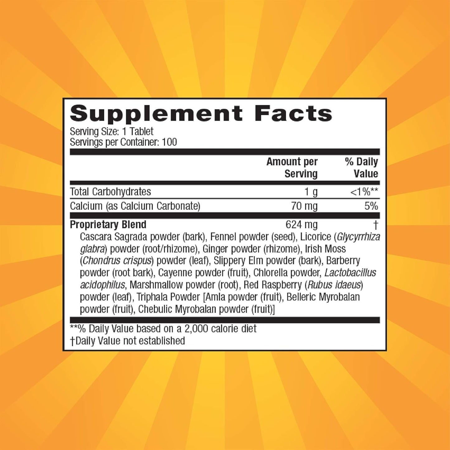 Nature's Secret Super Cleanse: Herbal & Probiotic Support in 100 Tablet Formulation