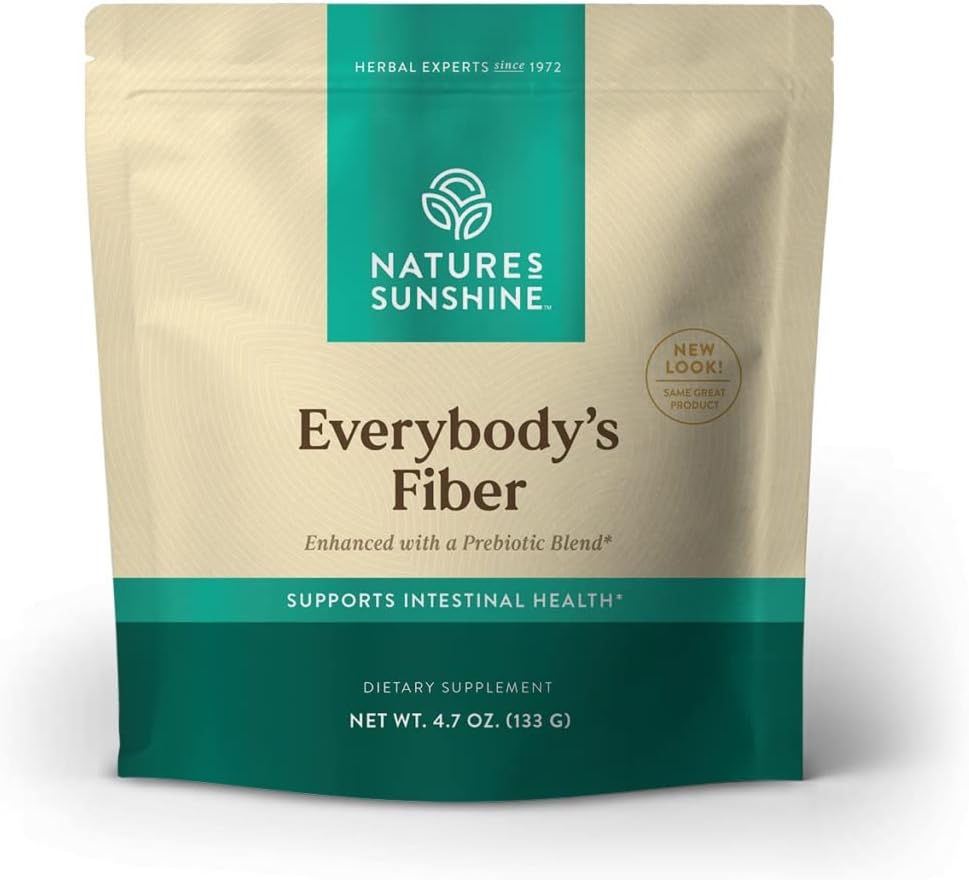 Nature's Sunshine Everybody's Fiber 4.6 oz - Herbal Supplement for Bowel Regularity and Digestive Health