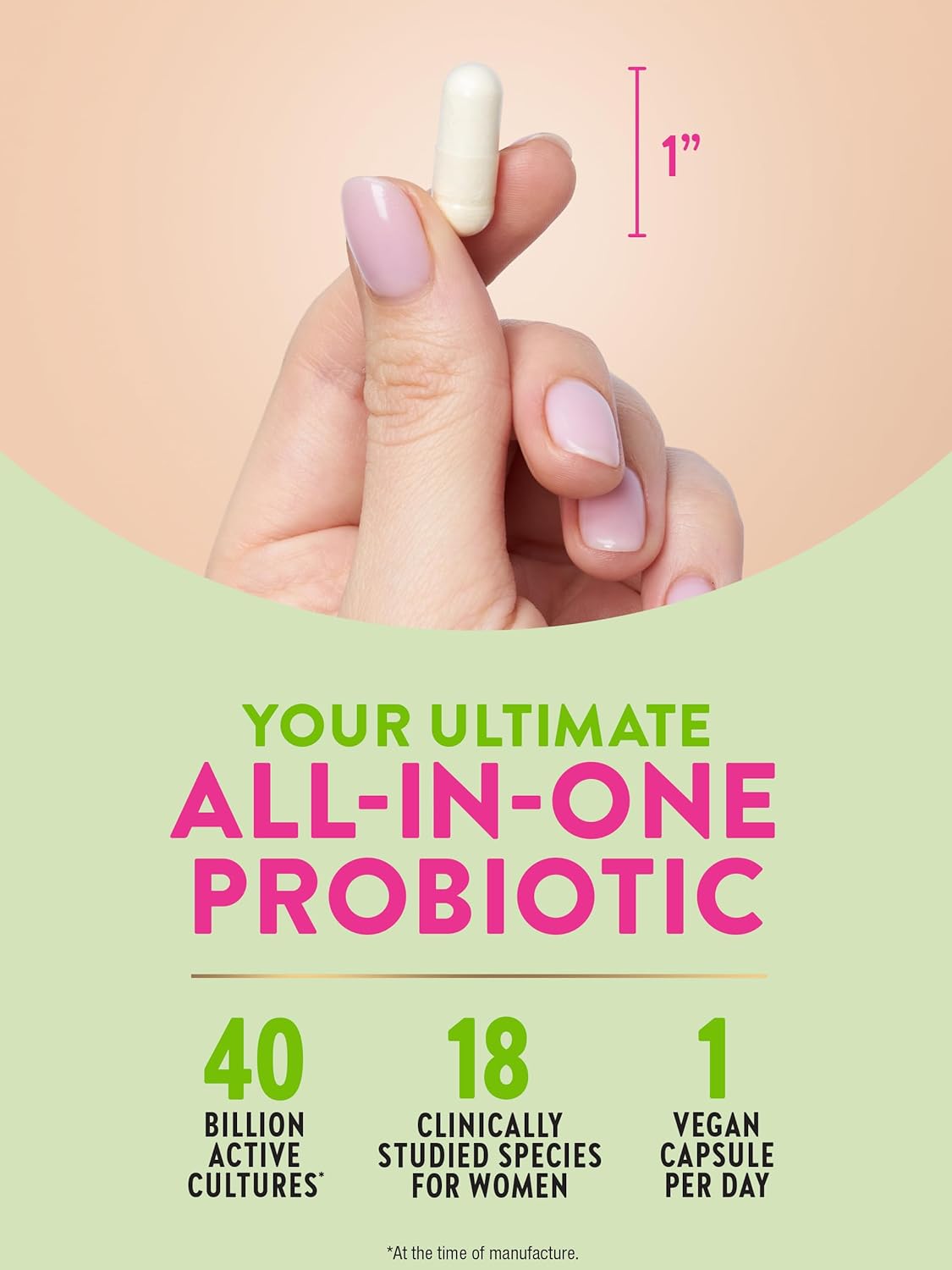 Nature's Truth Raw Flora Probiotics for Women with Cranberry & D-Mannose - 40 Billion CFU - 33 Vegan Capsules - Gluten Free