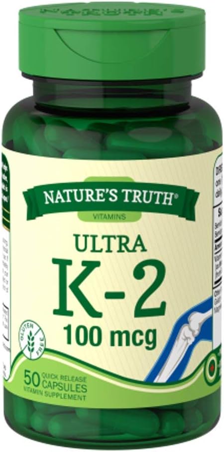 Nature's Truth Ultra Vitamin K-2 100 mcg, 50 Count - Pack of 2