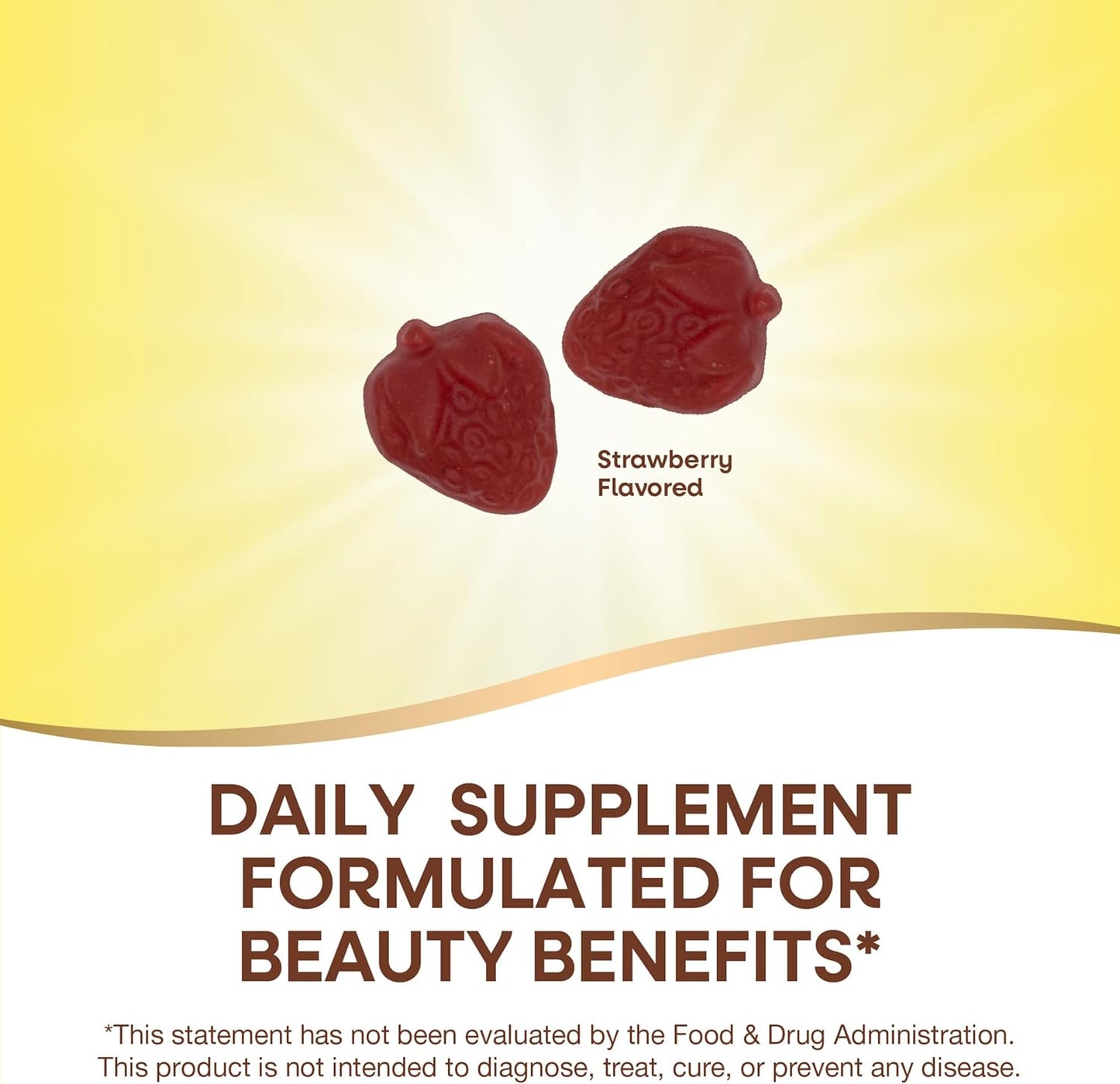Nature's Way Alive! Hair, Skin & Nails Gummies - Advanced Beauty Formula with Biotin & Collagen - Strawberry Flavored - 60 Gummies
