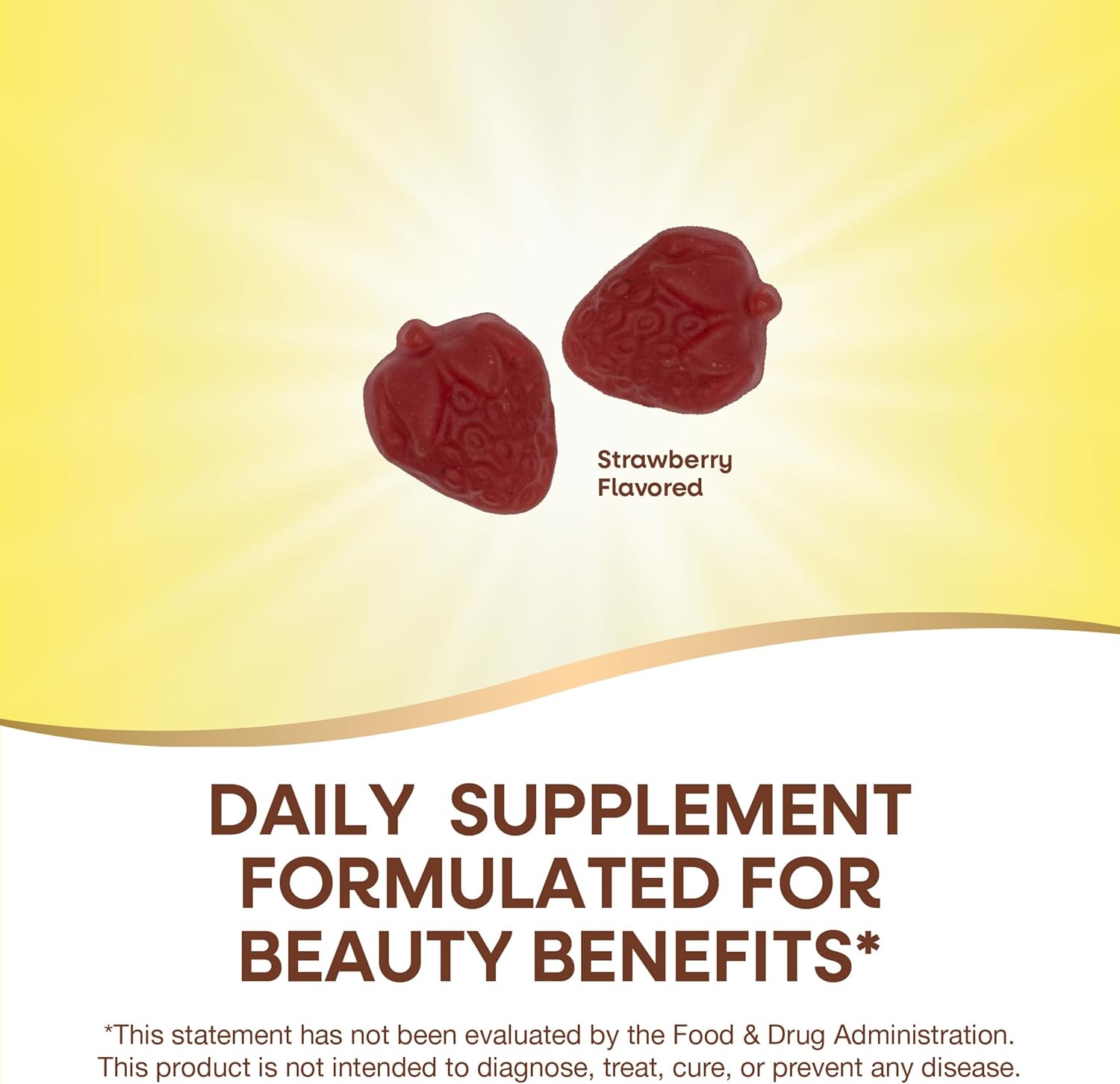 Nature's Way Alive! Hair, Skin & Nails Gummies - Advanced Beauty Formula with Biotin & Collagen - Strawberry Flavored - 60 Gummies