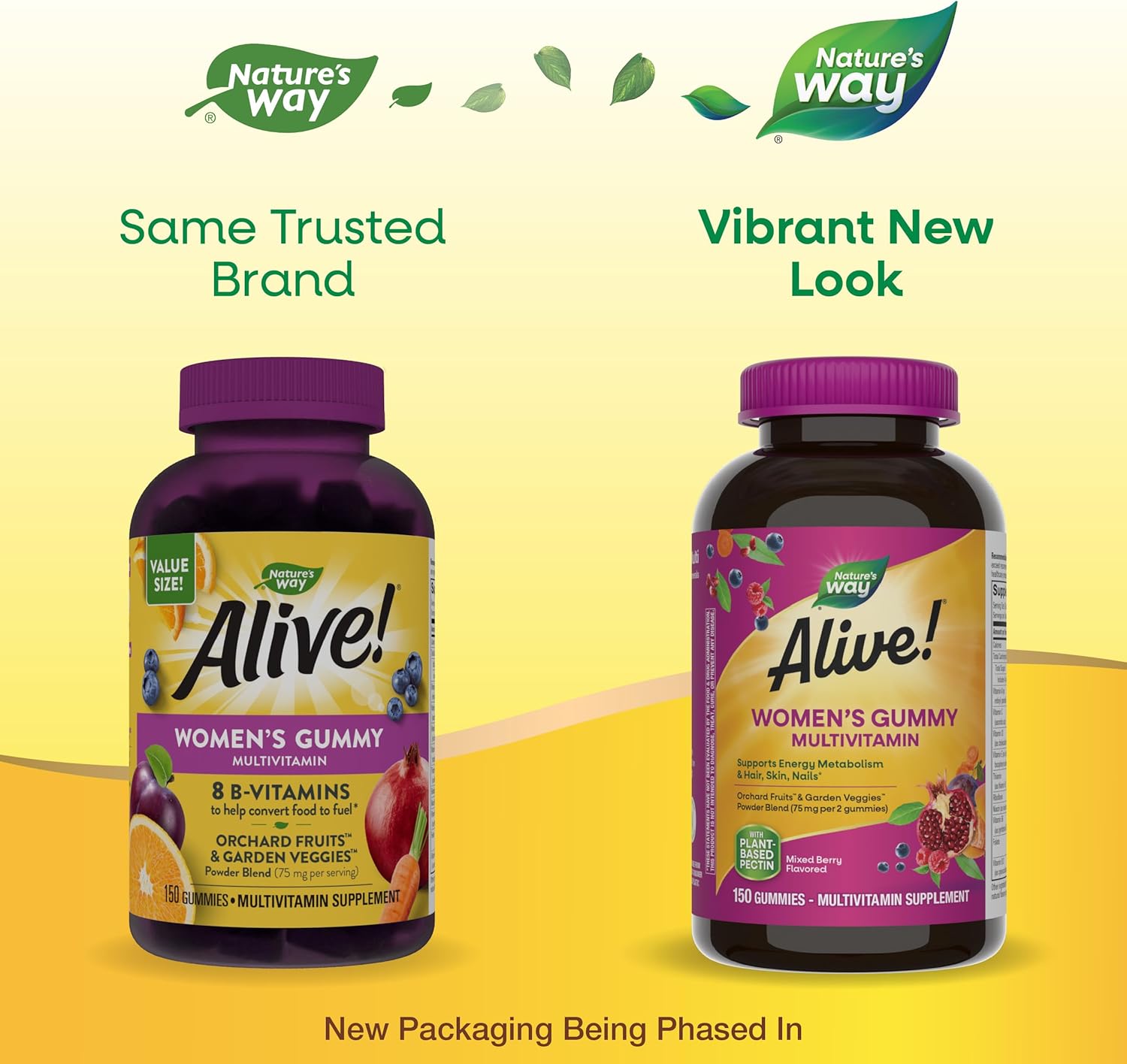 Nature's Way Alive! Women's Daily Gummy Multivitamins - 16 Vitamins & Minerals for Energy, Hair, Skin & Nails - Vegetarian Mixed Berry Flavored - 150 Gummies