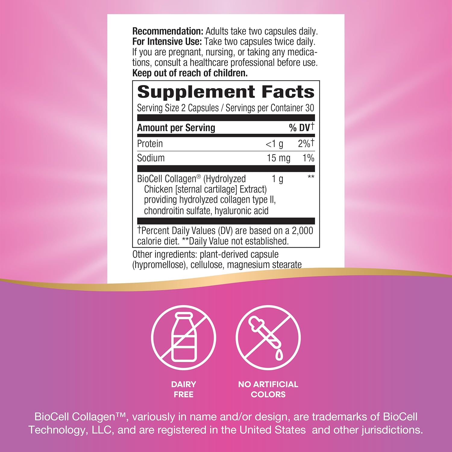 Nature's Way Hydraplenish Capsules with BioCell Collagen & Hyaluronic Acid for Healthy Skin & Elasticity, 60 ct