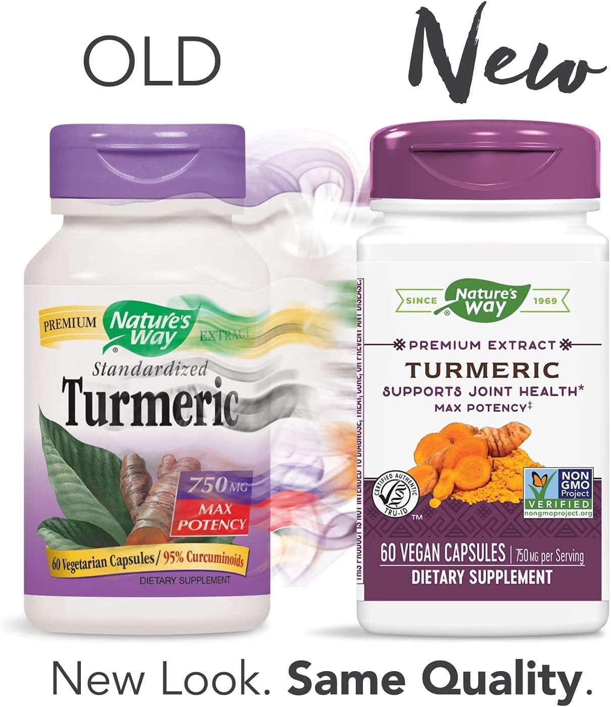 Nature's Way Premium Turmeric Extract - Max Potency 95% Curcuminoids - 750mg - 60 Vegan Capsules (2 Pack)