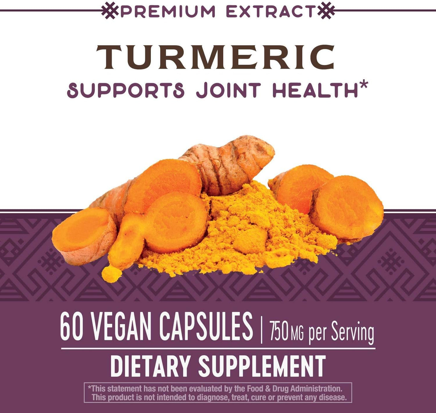 Nature's Way Premium Turmeric Extract - Max Potency 95% Curcuminoids - 750mg - 60 Vegan Capsules (2 Pack)