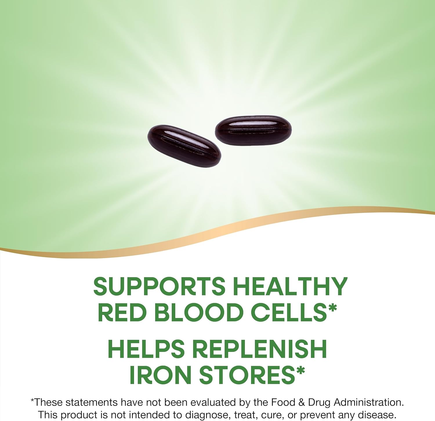 Nature's Way Ultimate Iron Supplement - Supports Red Blood Cells & Energy Production - 50mg per Serving - 90 Softgels, Gluten-Free