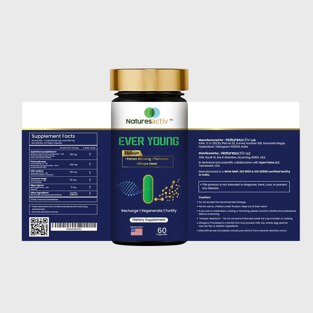 Naturesactiv Ever Young Ginseng Capsules - 60 Count