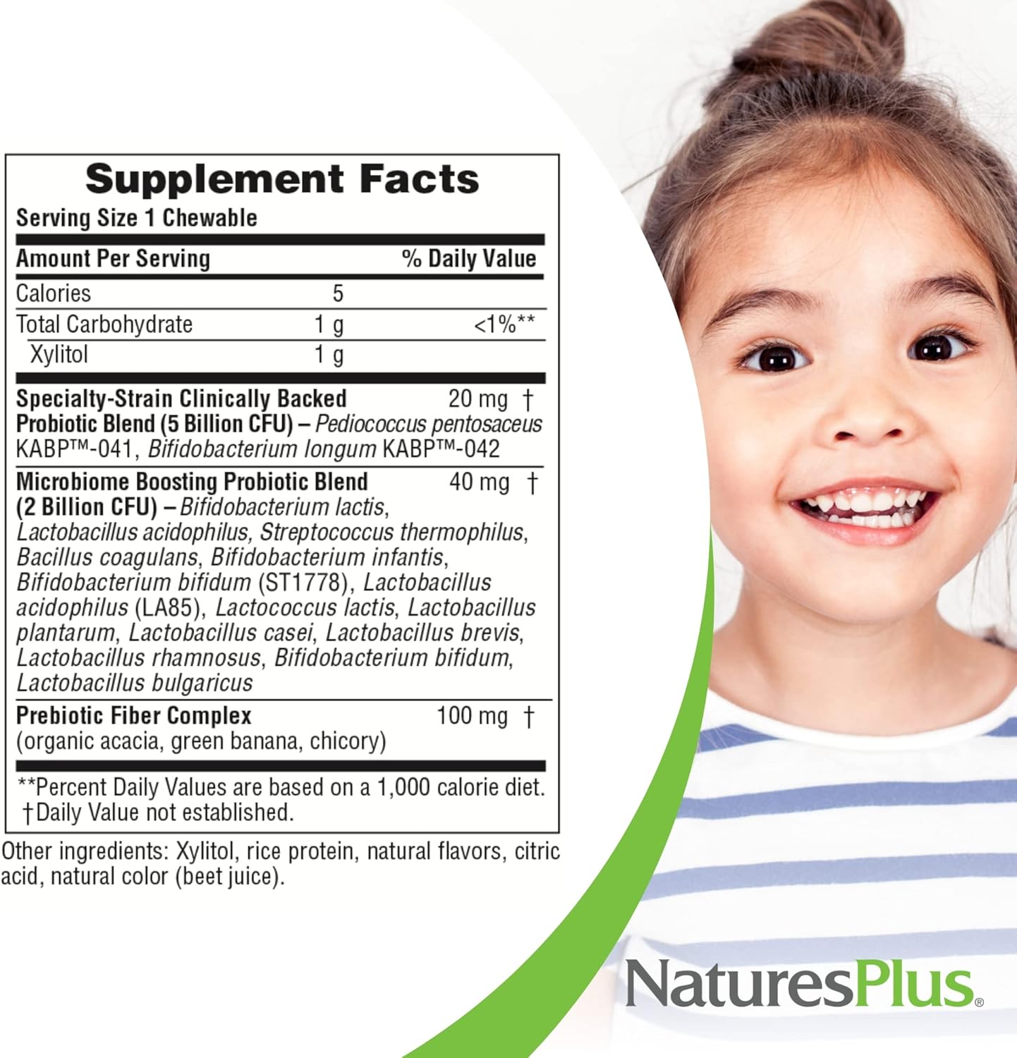 NaturesPlus Animal Parade Probiotic Chewables - Mixed Berry Flavor - 30 Count - Children’s Digestion Support - Vegan & Gluten Free - 30 Servings