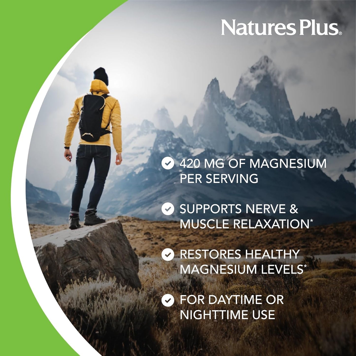 NaturesPlus KalmAssure Magnesium Powder - Orange Flavor - 1.15 lb - 60 Servings - Vegan & Gluten Free - Supports Nerve & Muscle Relaxation