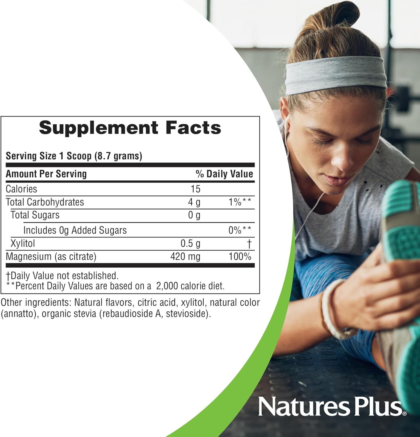 NaturesPlus KalmAssure Magnesium Powder - Orange Flavor - 1.15 lb - 60 Servings - Vegan & Gluten Free - Supports Nerve & Muscle Relaxation
