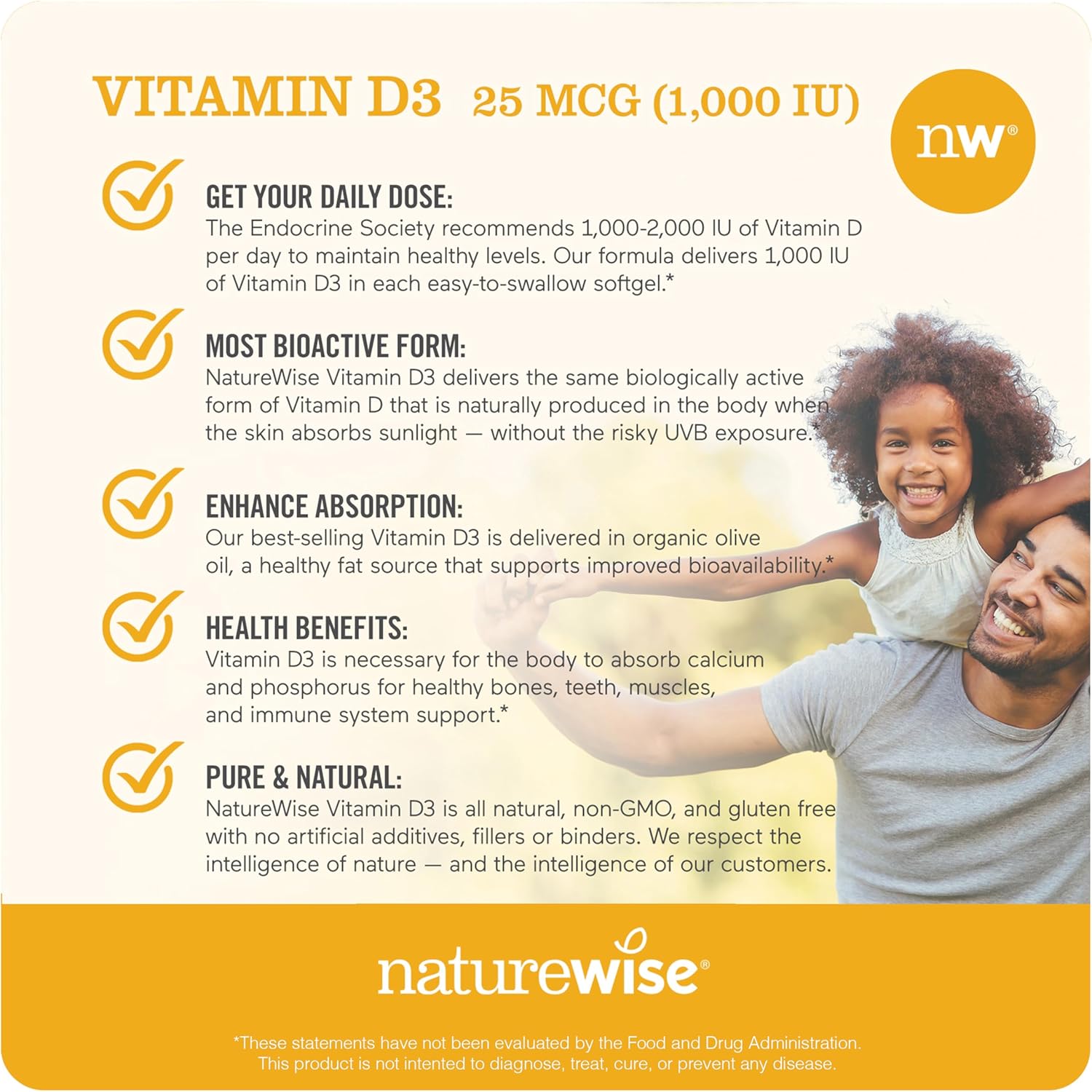 NatureWise Curcumin Turmeric with Vitamin D3 for Joint, Bone, Immune Support - 90 or 360 Count