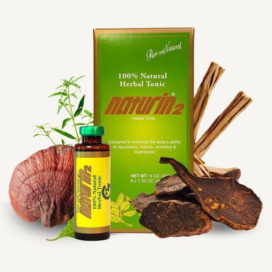 NATURIN2 Herbal Tonic Health Drink - Immune Support Blend with Licorice, Astragalus, Hedyotis - Daily Wellness & Energy Boost - 2 Box, 12 Vials