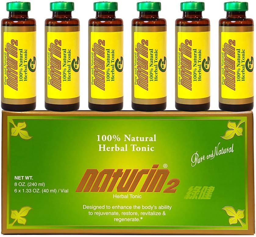 NATURIN2 Herbal Tonic Health Drink - Immune Support Blend with Licorice, Astragalus, Hedyotis - Daily Wellness & Energy Boost - 2 Box, 12 Vials