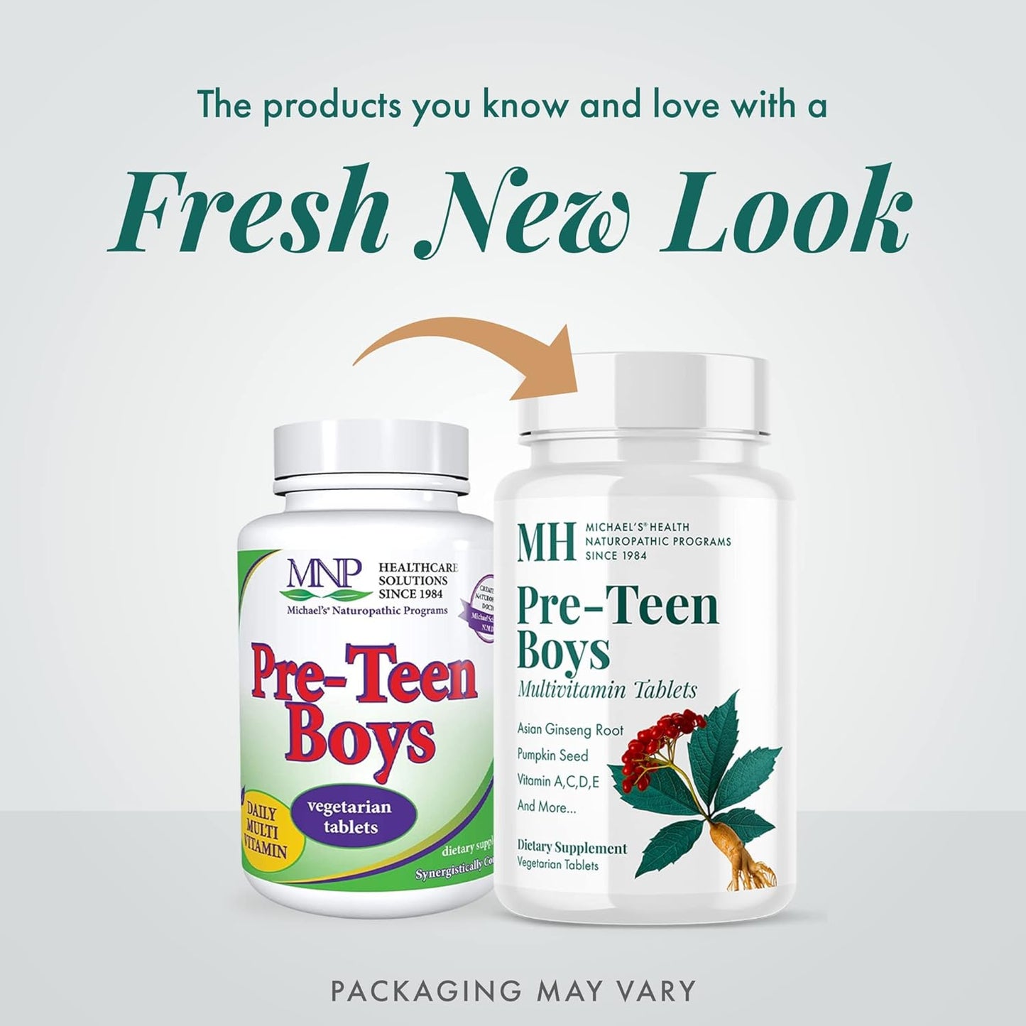 Naturopathic Pre-Teen Boys Daily Multivitamin with Male Herbal Blend - 60 Vegetarian Tablets