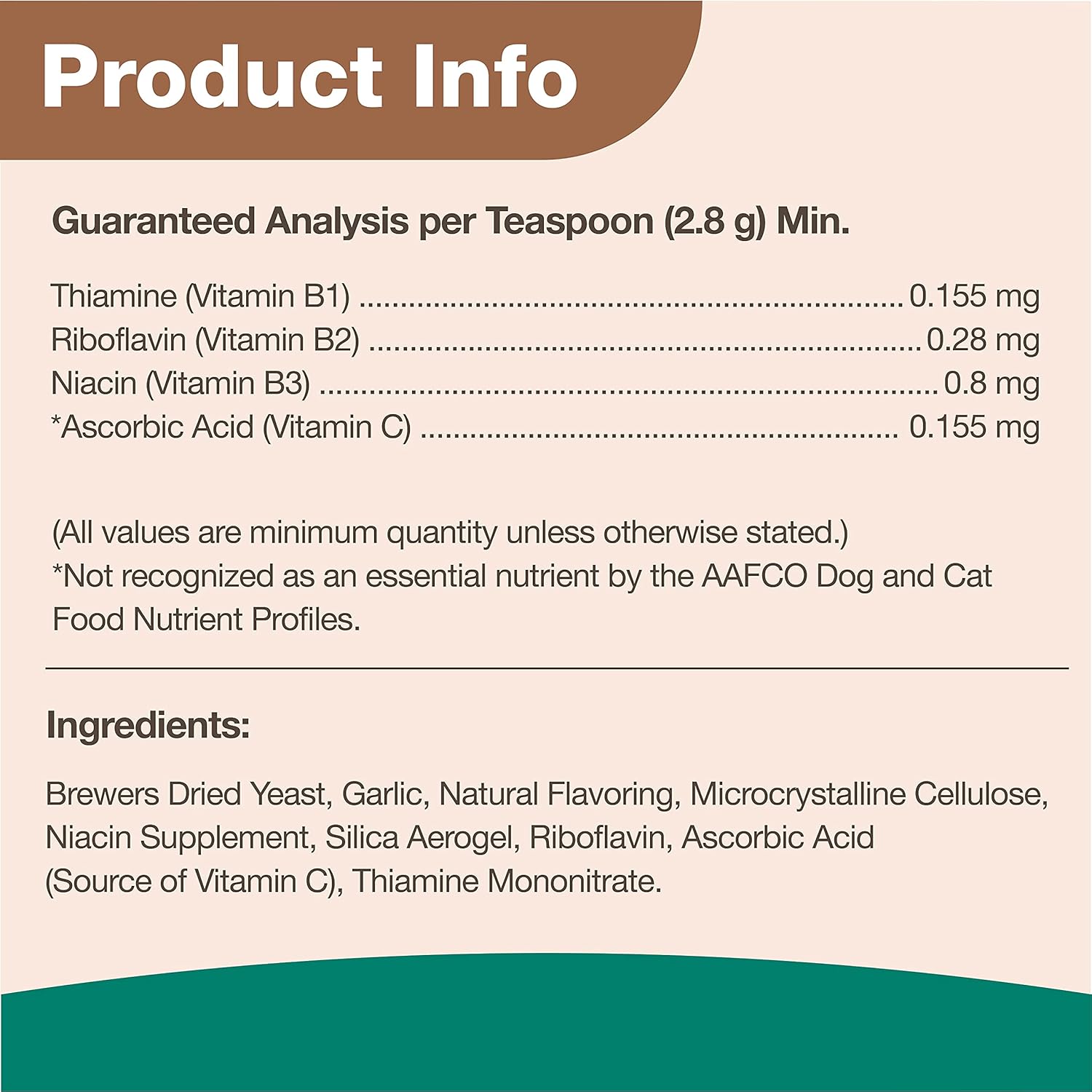 NaturVet Brewer's Dried Yeast Formula with Garlic Flavoring for Healthy Skin & Coat - 4 lb Powder for Dogs & Cats - Enriched with Vitamins B-1, B-2, Niacin, & Vitamin C