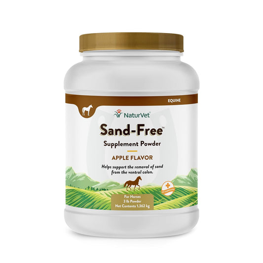 NaturVet Sand-Free Horse Powder 3 lbs Apple Flavor Intestinal Health Sand Removal Ventral Colon Support