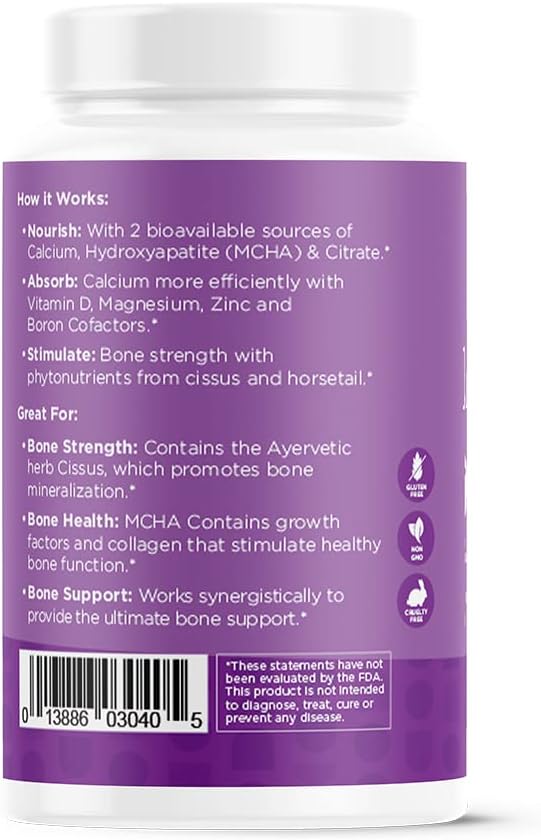 nbpure Happy Bones: Enhanced Bone Support Supplement - 120 Capsules
