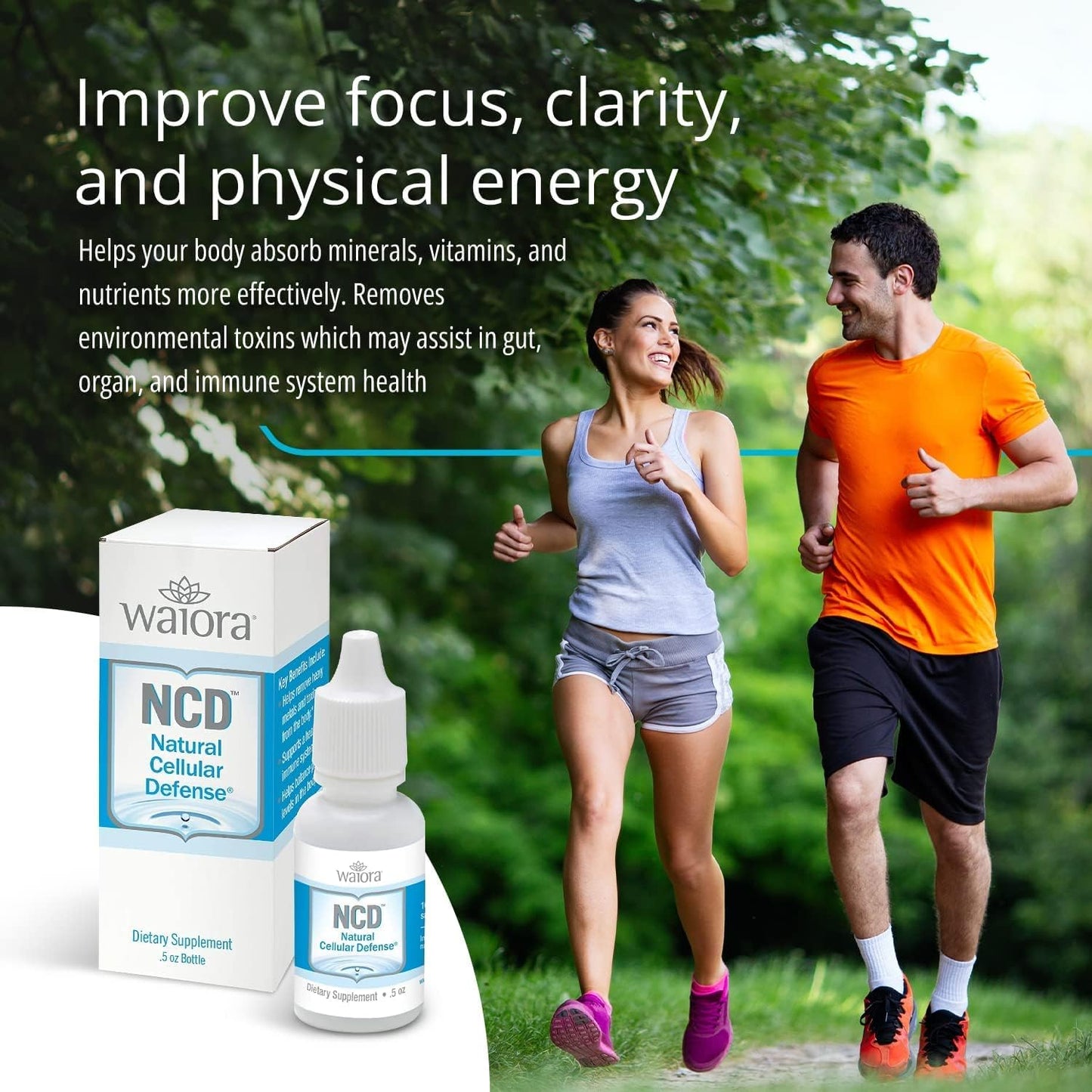 NCD Liquid Zeolite Drops by Waiora - Clinoptilolite Supplement for Immune Support, Gut Health, Cleanse, pH Balance - 0.5oz Bottle, 2 Ct (180 Servings) for Men & Women