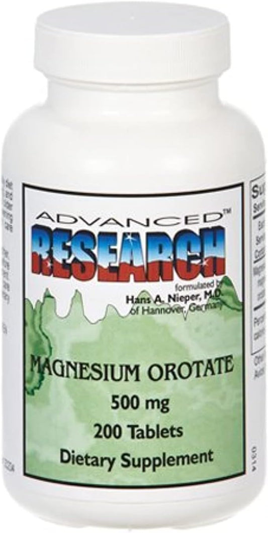 NCI Advanced Research Magnesium Orotate Tablets by Dr. Hans Nieper - 500 Mg, 200 Count