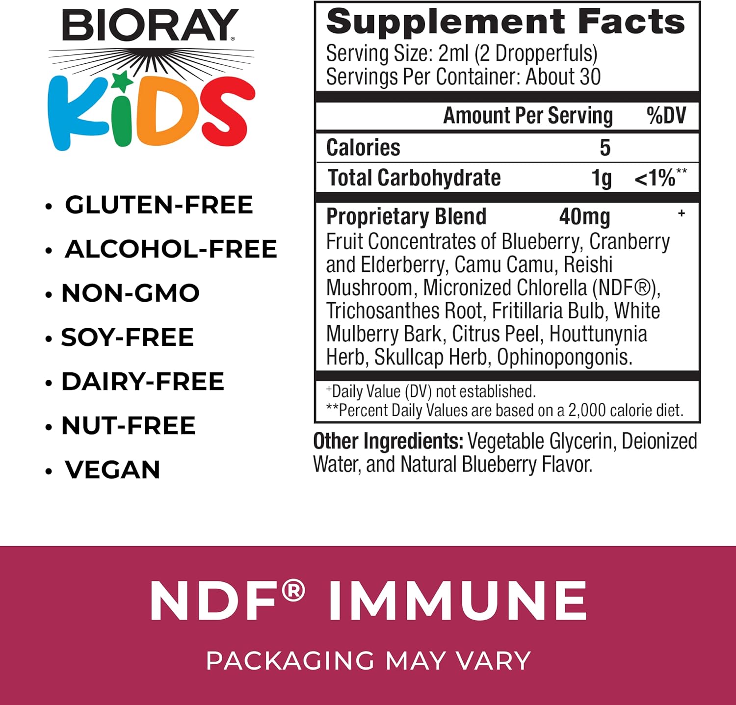 NDF Immune 2 Fl Oz by BIORAY - Natural Detoxification and Immune Support Formula
