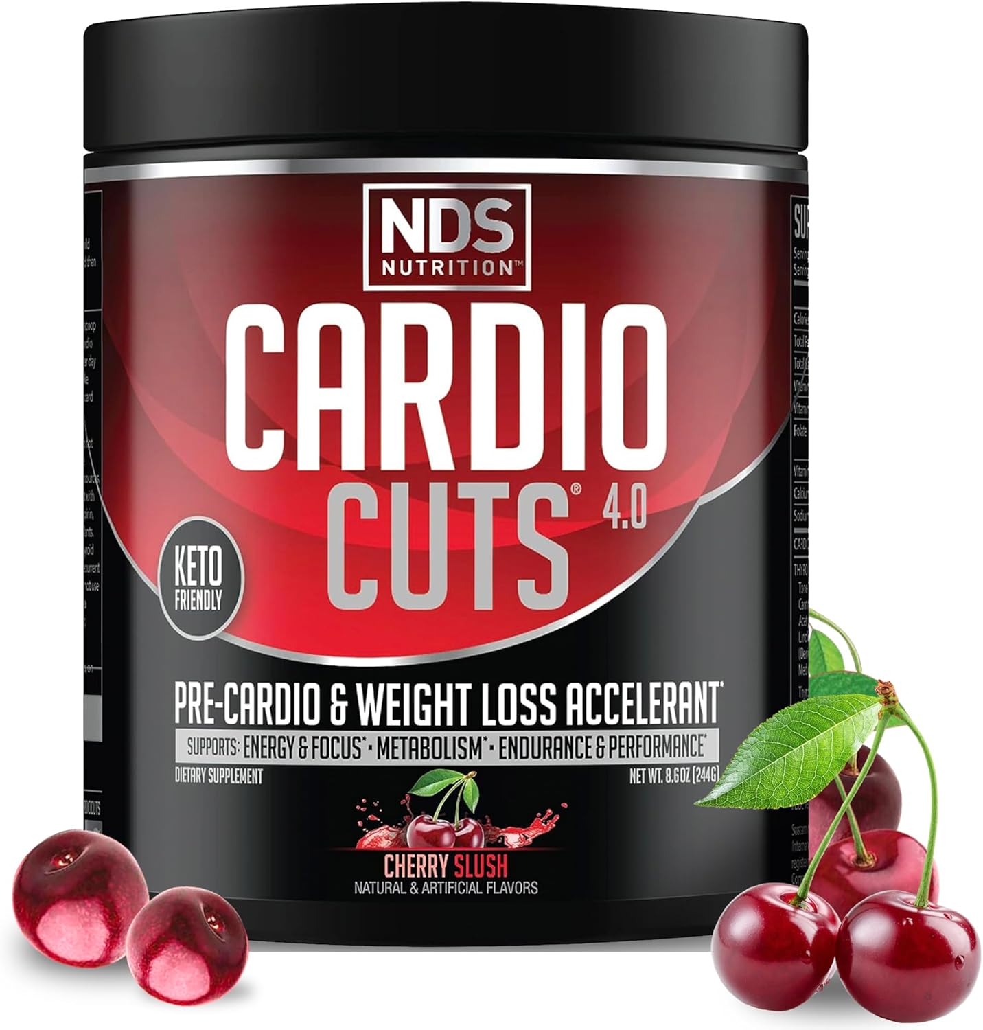 NDS Nutrition Cardio Cuts 4.0 - Cherry Slush Flavor - 8.6 oz. Jar