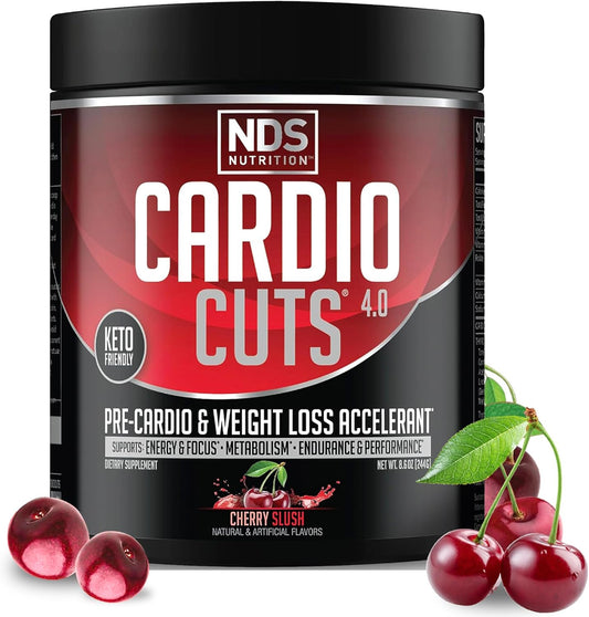 NDS Nutrition Cardio Cuts 4.0 - Cherry Slush Flavor - 8.6 oz. Jar