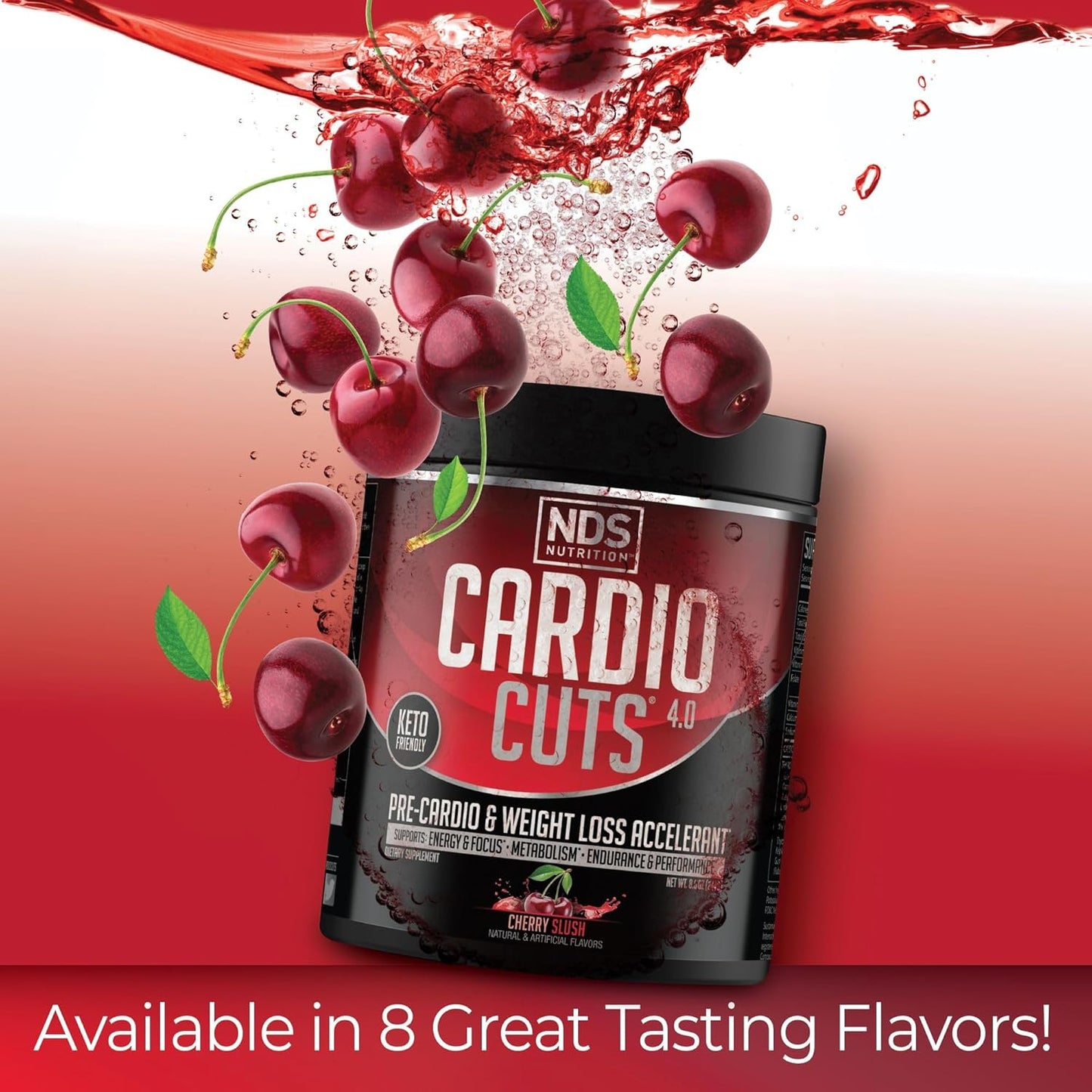 NDS Nutrition Cardio Cuts 4.0 - Cherry Slush Flavor - 8.6 oz. Jar
