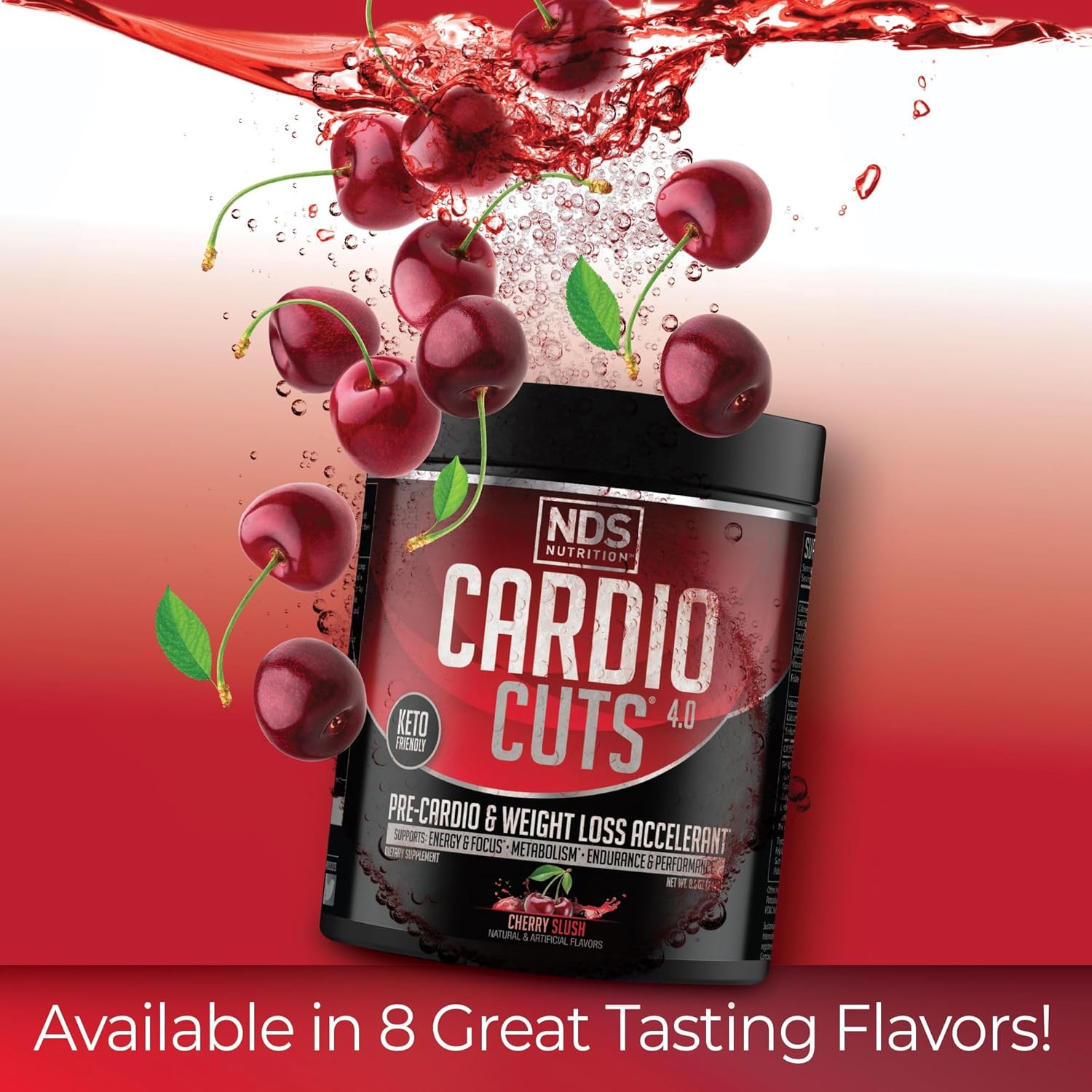 NDS Nutrition Cardio Cuts 4.0 - Cherry Slush Flavor - 8.6 oz. Jar