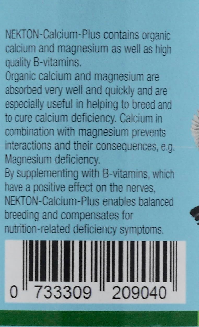 Nekton Calcium Plus Supplement with Magnesium and Vitamins - 140g/5 oz White Formula