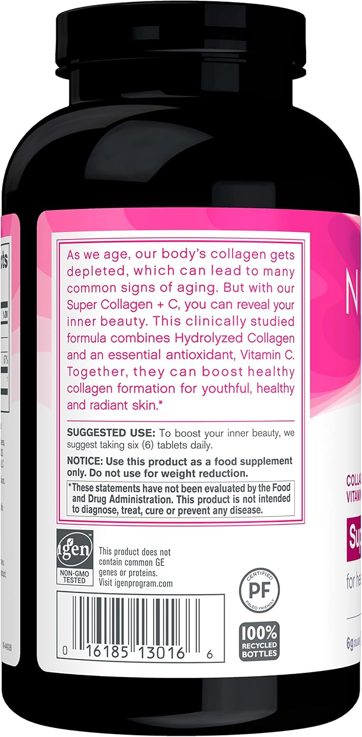 NeoCell Super Collagen with Vitamin C, 360 Tablets, Supports Skin, Hair, Nails, Includes Antioxidants