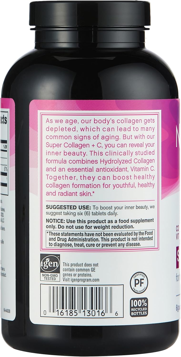 NeoCell Super Collagen with Vitamin C, 360 Tablets, Supports Skin, Hair, Nails, Includes Antioxidants